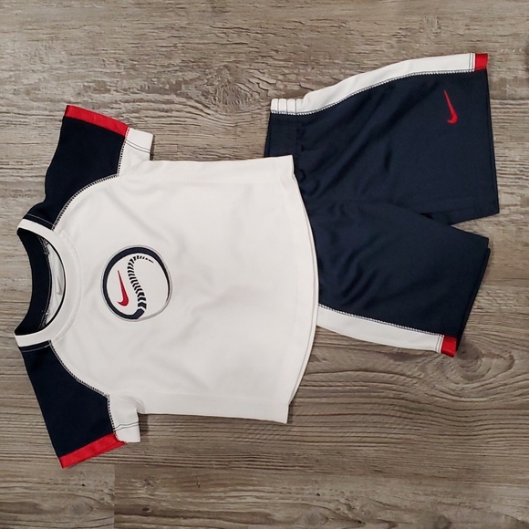Nike Baseball 18 Months Matching Short & T-Shirt - Picture 1 of 7